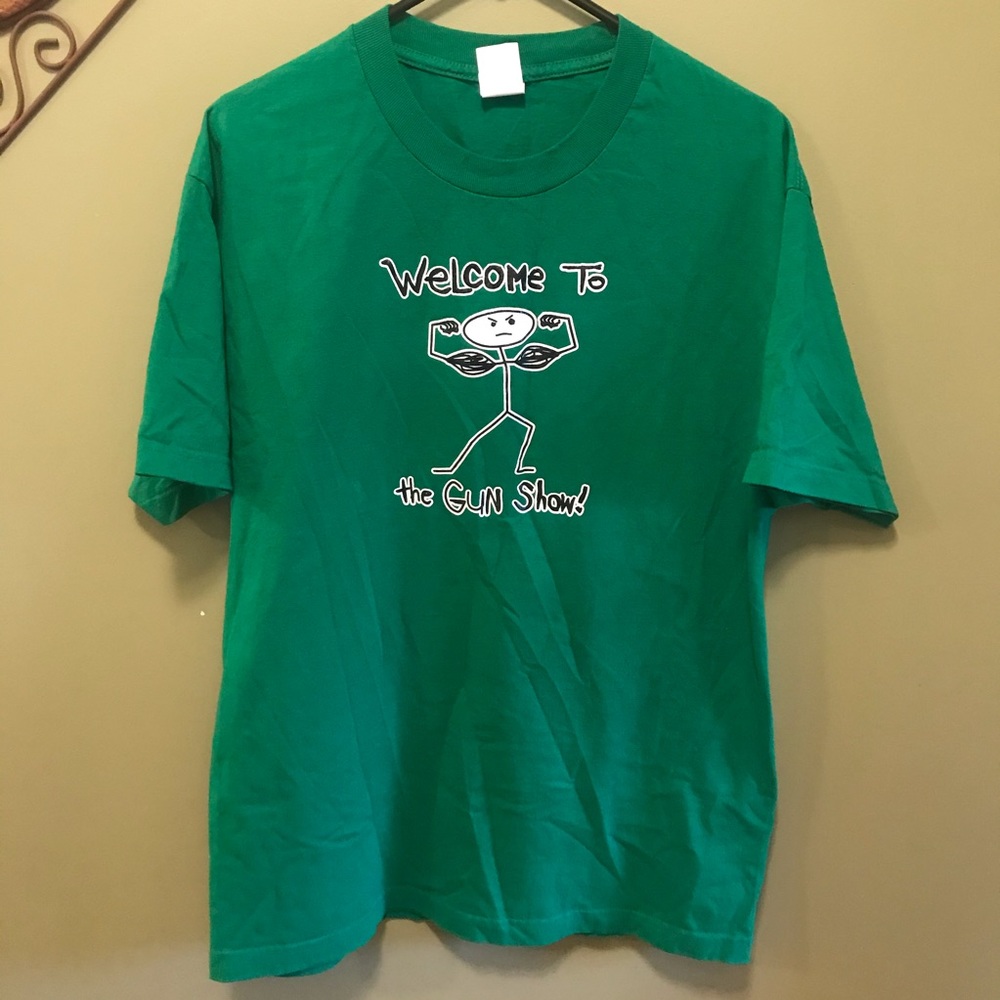 Alstyle Green “Welcome to the Gun Club” Sz M